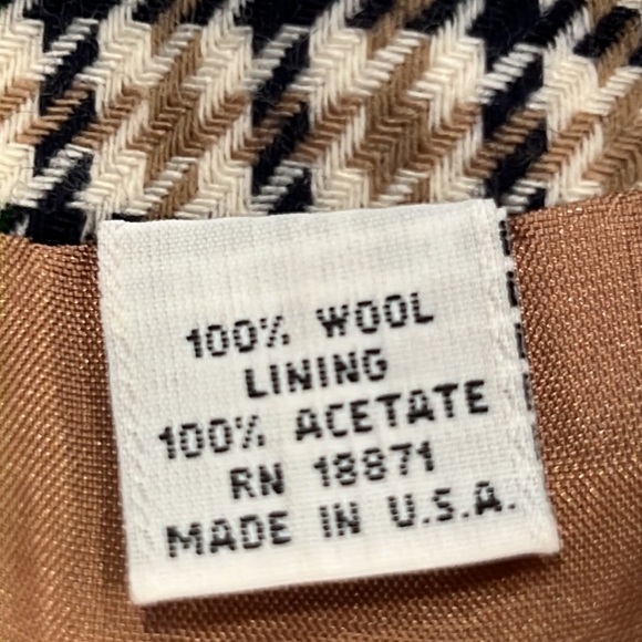 JH Collectibles Vintage Tan/Blue Plaid 3 Button  Blazer Jacket Women's Size 4 - Picture 8 of 9